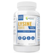 WISH LYSINE FORTE 500MG 120CA HERPES IMUNITA ZVÝŠENIE CHUTI DO JEDLA KOSTI