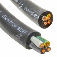 Przewód kabel warsztatowy gumowy 4 x 2,5mm siłowy okrągły czarny OW 4x2,5