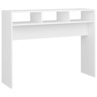 vidaXL Konzolový stolík, biely, 105x30x80 cm, drevotrieska