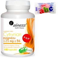 Cytrynian MAGNEZU i WITAMINA B6 P-5-P Aliness 100k