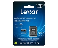 Lexar High-Performance Karta Pamięci 128GB micro SDXC do 100MB/s SD Adapter