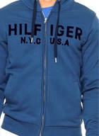 TOMMY HILFIGER BLUZA LOGO ZIP HOODY COTTON S