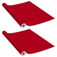 Okleiny meblowe samoprzylepne, 2 szt., czerwone, 500x90 cm, PVC