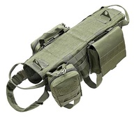 Taktické postroj pre psa s vestou batoh M2 rL