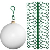 Háčiky držiaky na vianočné gule plastové zelené 60