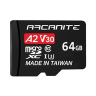 KARTA SD ARCANITE 64GB MICROSDXC A2, UHS-I U3, V30, 4K, C10, MICRO SD