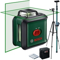 Laser krzyżowy zielony Bosch PLL 360 24m + Statyw 135 cm + Tyczka 320 cm