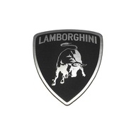 Naklejka Emblemat LAMBORGHINI srebrna 54x60mm