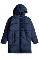 Dievčenská bunda ROXY zimná páperová prešívaná s fleecovou kapucňou 12 rokov