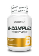 BioTech B Complex 60 caps. Vitamín B12 B1 B5 Vitamín A Vitamín C