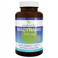 MEDVERITA NIACYNAMID 500 mg 100 kaps VITAMIN B3