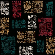 Tapeta w rolce wzory majów wzory azteckie