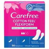 Carefree Cotton Feel Flexiform hygienické vložky Neparfumované 56 ks