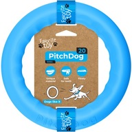 Hračka pre psa PitchDog ring na aportovanie, trhák, pr. 20 cm, modrá