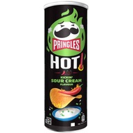 Pringles Hot Medium Sour Cream Chipsy o Smaku Kwaśnej Śmietany 160g