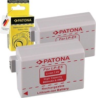 PATONA 2x akumulator bateria LP-E5 7.4V 850mAh do Canon EOS 1000D, 500D itp