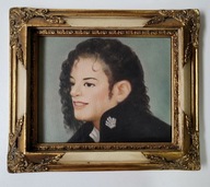 Obraz Olej Michael Jackson Rám Zlato Ecru KL