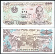 Vietnam 2000 DONG P-107a UNC 1988