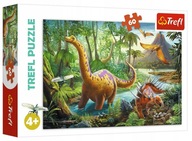 Puzzle TREFL 60 - DINOZAURY - WĘDRÓWKA DINOZAURÓW !!!