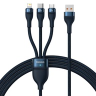 Baseus kabel 3w1 Flash II USB - Lightning + USB-C + microUSB 1,2 m 3,5A