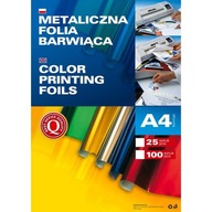 Metalická farbiaca fólia Kalka strieborná A4 25 ks