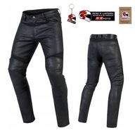 Jeansy spodnie męskie motocyklowe woskowane czarne