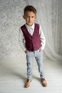 Elegantný komplet pre chlapca vesta nohavice 128