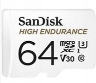 SanDisk High Endurance microSDXC 64GB V30 + adaptér