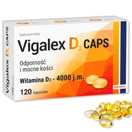 Vigalex D3 Caps 4000 j.m., odporność i mocne kości, 120 kapsułek