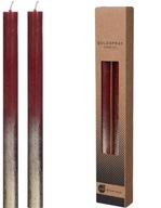 KÚPOS GYERTYÁK ARANY CSILLÁMOS bordó 2 db 25 cm