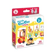 PUZZLE 20 VZDELÁVACIA SKLADAČKA VEĽKÉ MAXI ČÍSLA VLAK POČÍTANIE 3+ CZUCZU