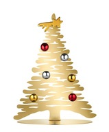 Alessi BARK Oceľový vianočný stromček 30 cm zlatý