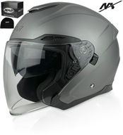 KASK MOTOCYKLOWY OTWARTY SKUTER CRUISER CHOPPER NAXA S30 r.M + BLENDA