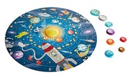 Hape Solar System Puzzle | Round Solar System Puzzle Toy for Kids, Solid Wo