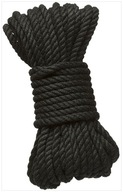 6MM HEMP BONDAGE ROPE 30 FT. BLACK DOC-JOHNSON ROPES KINK KINK.OMC KINKY FE