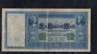 BANKNOT NIEMCY -- 100 marek -- 1910 rok, ZIELONA PIECZĘĆ, seria G