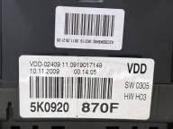 dials Volkswagen Golf VI 5K0920870FX
