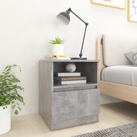 Nočný stolík sivý betón 40x40x50 cm drevotrieska