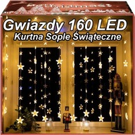 SVETELNÁ OPONA LED HVIEZDIČKY / GULIČKY Vianočné svetlá Girlanda 160 LED