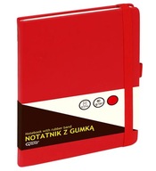 Zápisník s gumičkou červený A5 80 listov mriežka GRAN