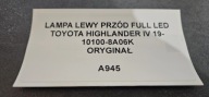 light left front FULL LED TOYOTA HIGHLANDER IV 19- 10100-8A06K
