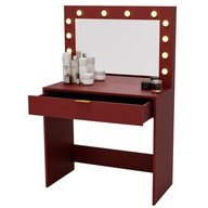 Kozmetický toaletný stolík so zrkadlom Gold Make-up 90 cm