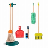 B.Toys Clean drewniany zestaw sprzątania stojak