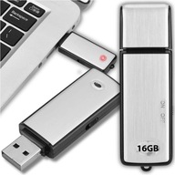 PENDRIVE DYKTAFON SZPIEGOWSKI PODSŁUCH MINI DETEKCJA DŹWIĘKU 16GB USB