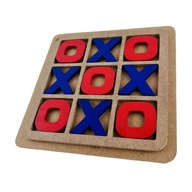 Wood Tic TAC Toe Game Handmade Family Game Board Game Living Room Table