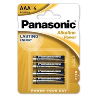 4x Bateria alkaliczna paluszek AAA LR3 1,5V PANASONIC MOCNE