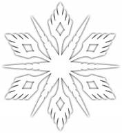 Naklejka ozdoba Śnieżynka Płatek śniegu Gwiazdka Święta na szybę okno 20 cm