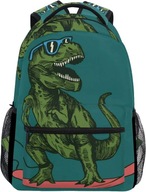 Plecak szkolny deskorolka dinozaur nastolatki chło