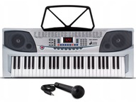 DUŻY KEYBOARD ORGANY PIANINO MK-2083 LCD 54 KEY STOJAK NUTY MIKROFON