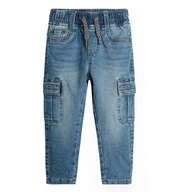 COOL CLUB Spodnie jeansowe ocieplane chłopięce pull on regular r. 116
